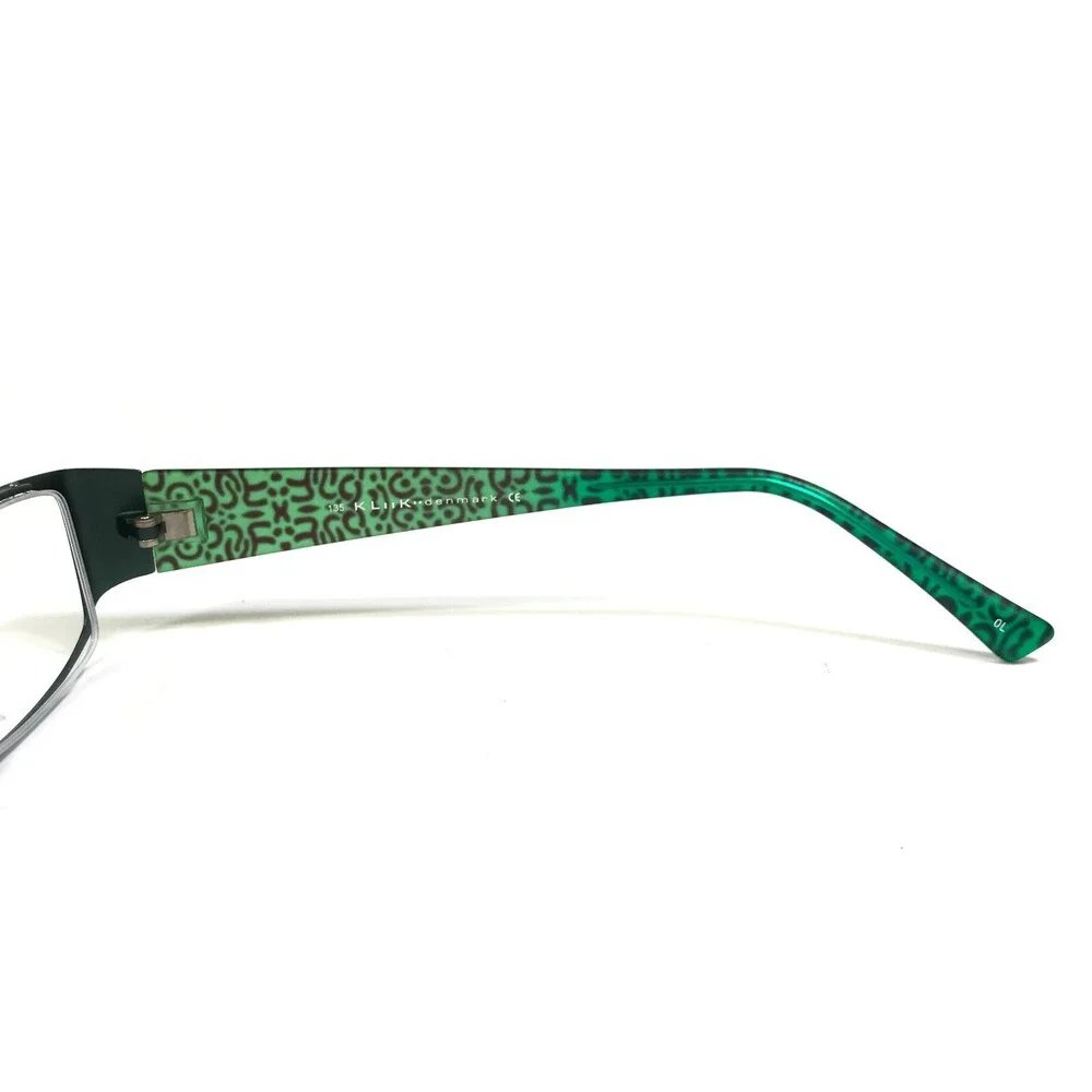 KLiiK Eyeglasses Frames 428 422 Brown Matte Green Rectangular Full Rim 47-16-135